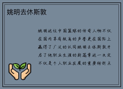 姚明去休斯敦